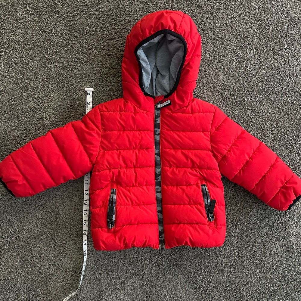 Red Kids Puffer Jacket - Picture 1 of 4